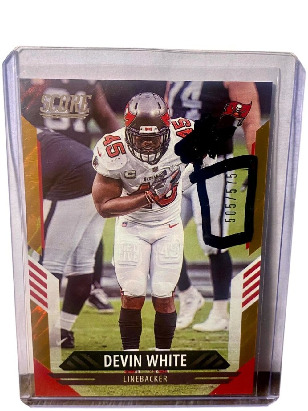 Devin White Signed 2021 Panini Score Football Card #17 Tampa Bay Buccaneers